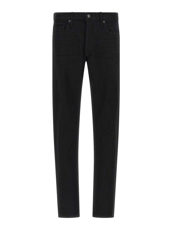 TOM FORD: ストレートジーンズ - ストレートジーンズ - 黒