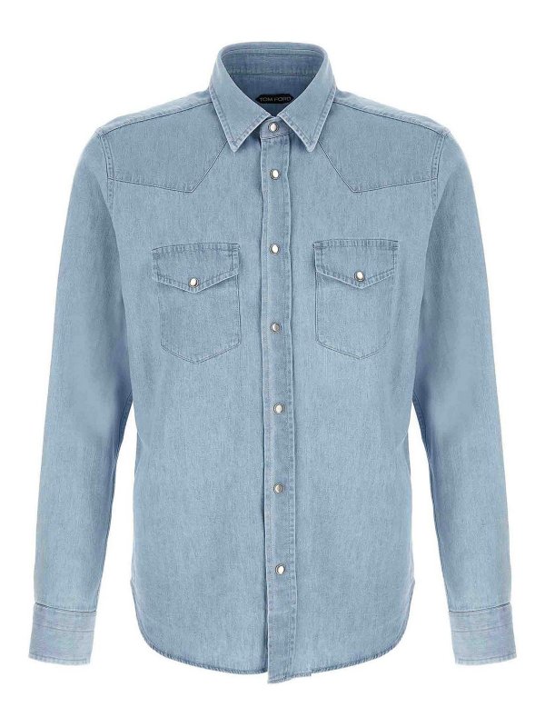 TOM FORD: Chemises - Chemise - Bleu Clair