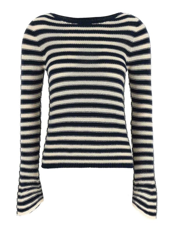 TWINSET: Strickpullover mit Rundhalsausschnitt - Rundhalspullover - Bunt