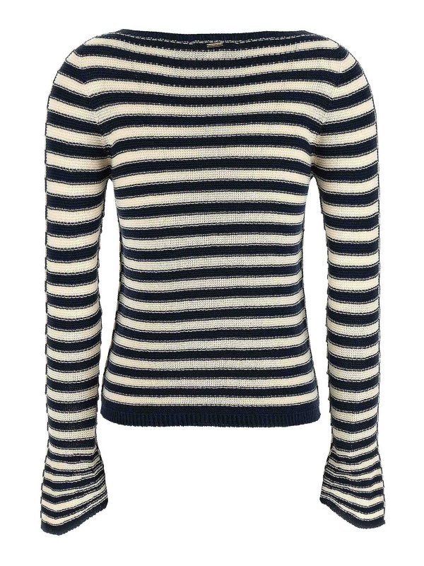 TWINSET: Strickpullover mit Rundhalsausschnitt online - Rundhalspullover - Bunt