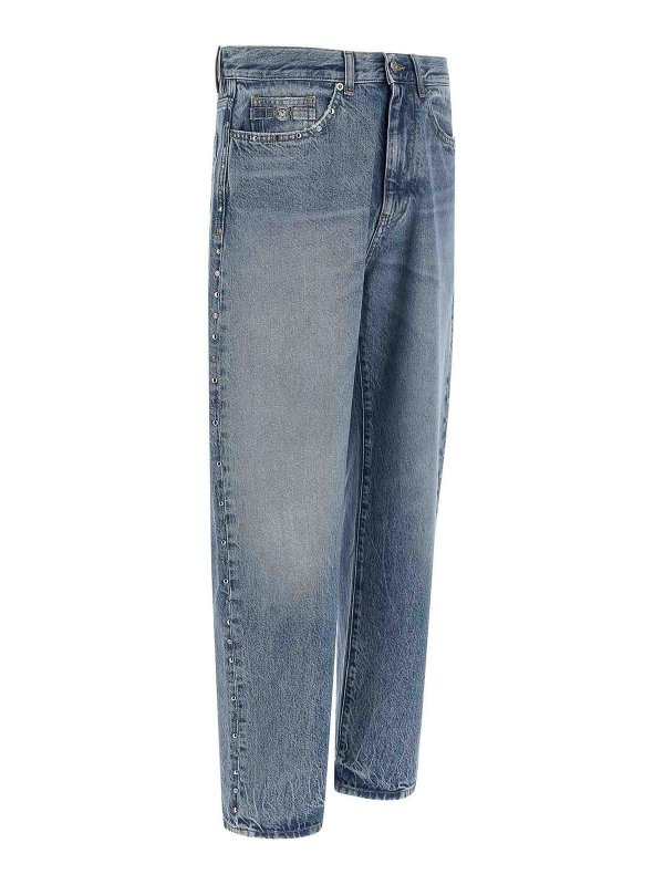 The Best Shops VERSACE: straight leg jeans - Studded Jeans