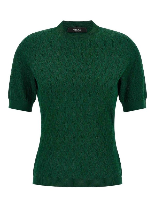 VERSACE: T-shirts - T-Shirt - Vert