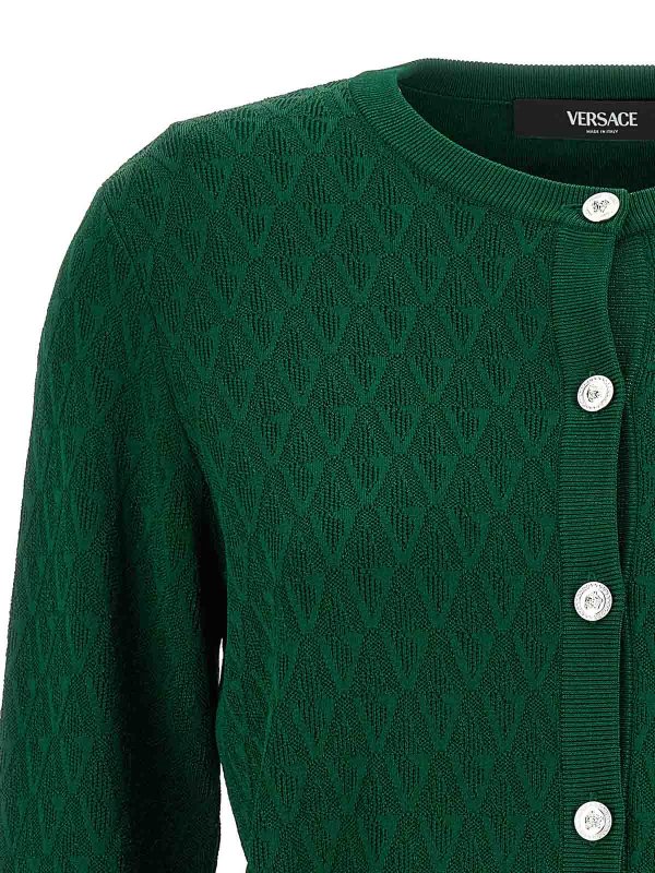 The Best Shops VERSACE: Cardigans - Cardigan - Vert