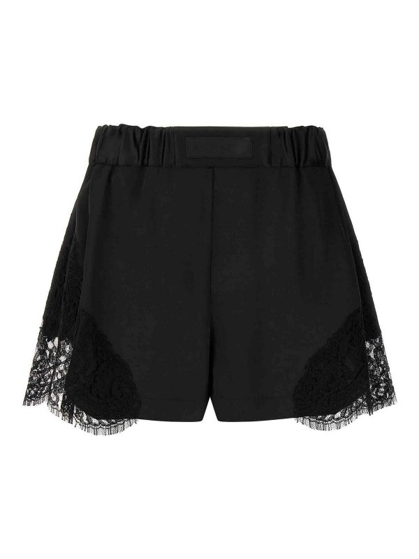 VERSACE: Trousers Shorts - Lace Insert Shorts