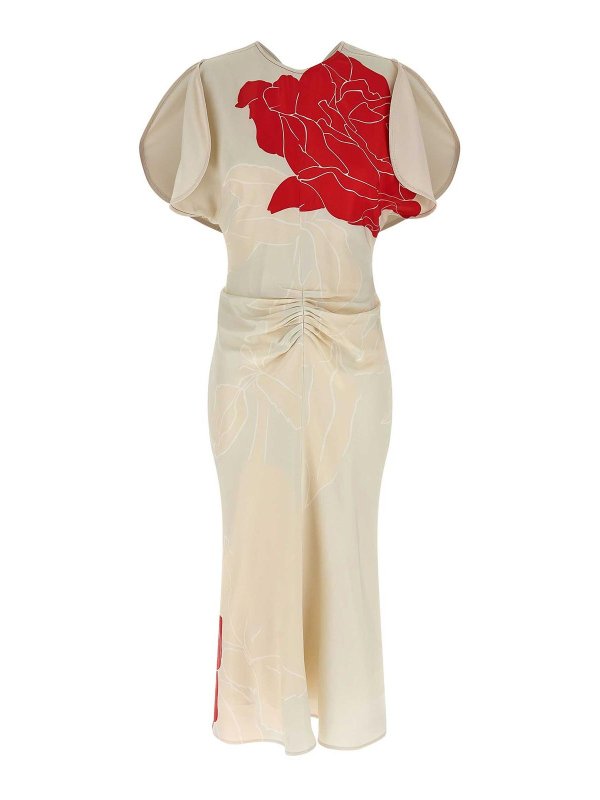 VICTORIA BECKHAM: ニーレングスドレス - 膝丈ドレス - マルチカラー