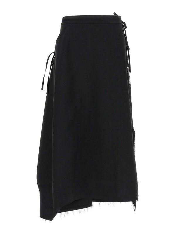 Y-3: Knielange und Midi Röcke - Midirock - Schwarz