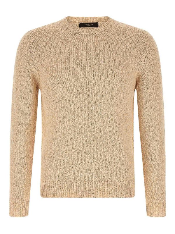 ZANONE: Strickpullover mit Rundhalsausschnitt - Rundhalspullover - Beige