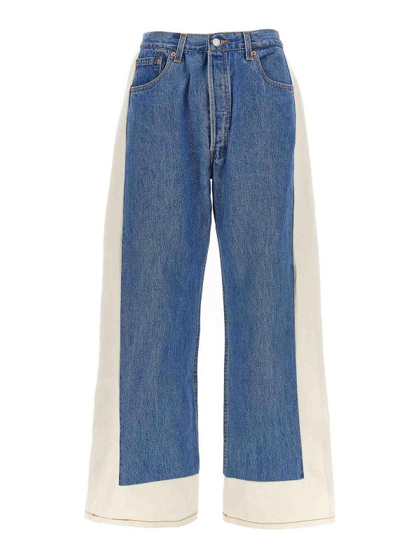 B SIDES JEANS: straight leg jeans - Jeans