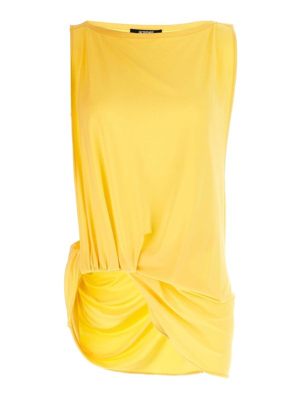 JACQUEMUS: Tops y camisetas sin mangas - Top - Amarillo