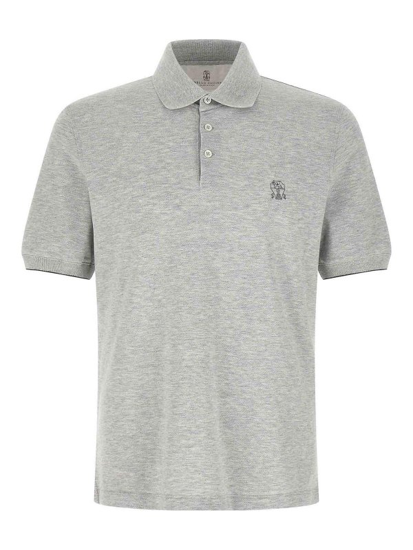 BRUNELLO CUCINELLI: ポロシャツ - ポロシャツ - グレー