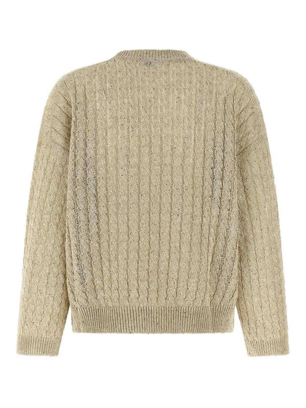 BRUNELLO CUCINELLI: Strickpullover mit Rundhalsausschnitt online - Rundhalspullover - Beige