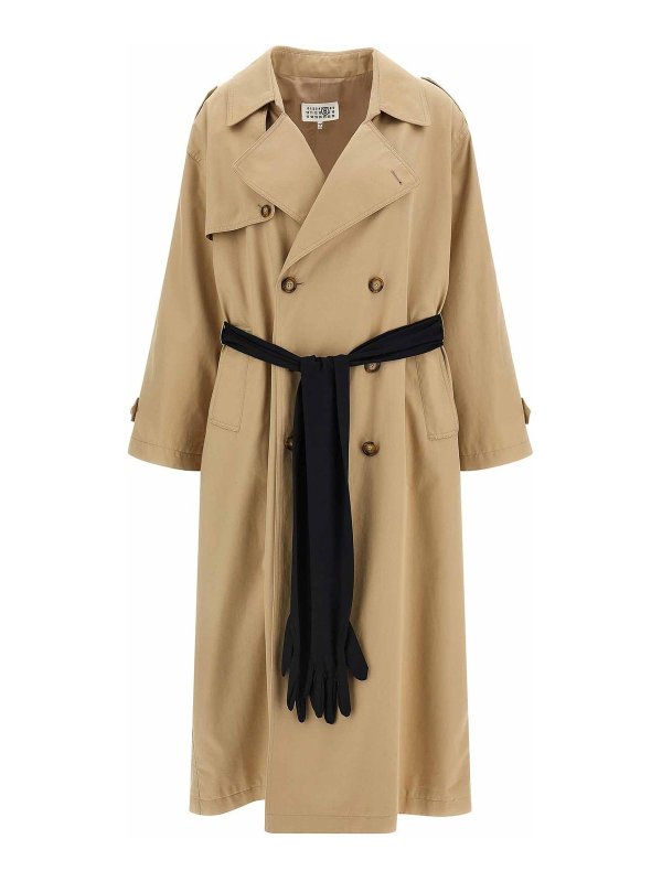 MM6 MAISON MARGIELA: trench coats - Trench Coat With Gloves
