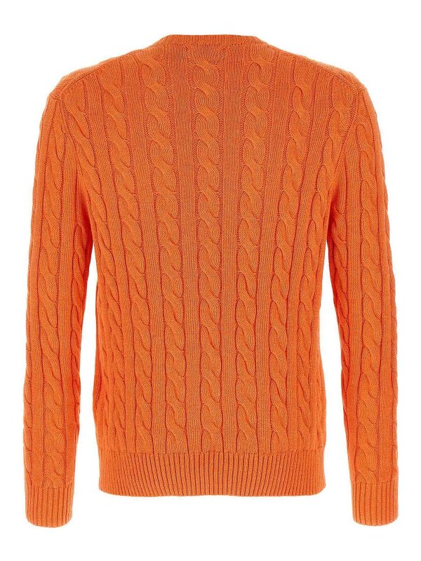 POLO RALPH LAUREN: Strickpullover mit Rundhalsausschnitt online - Rundhalspullover - Orange