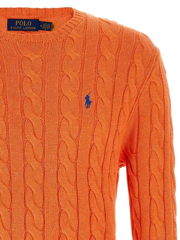 The Best Shops POLO RALPH LAUREN: Strickpullover mit Rundhalsausschnitt - Rundhalspullover - Orange