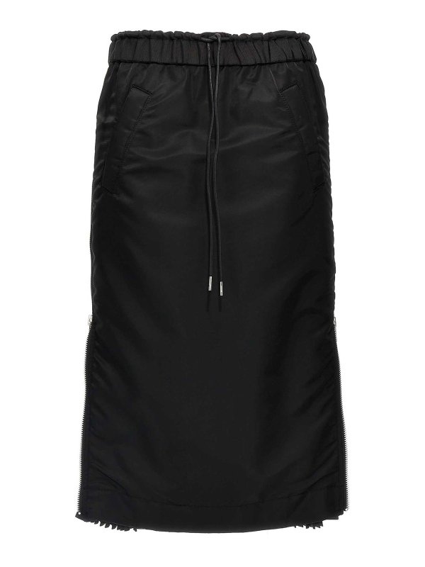 Sacai: gonne al ginocchio  e longuette - Gonna con inserto a pieghe