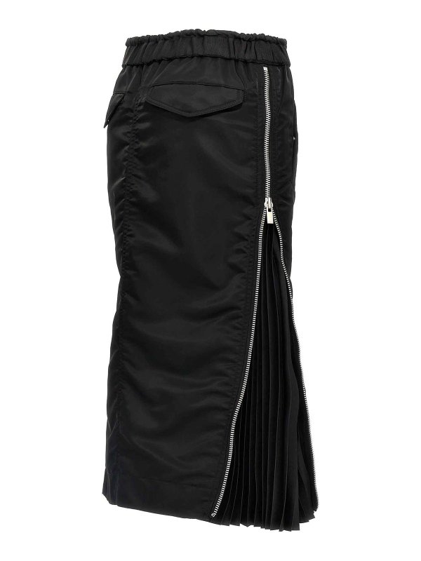 The Best Shops Sacai: gonne al ginocchio  e longuette - Gonna con inserto a pieghe