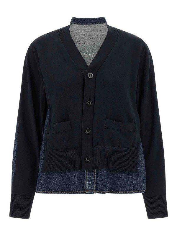 Sacai: カーディガン - カーディガン - ブルー