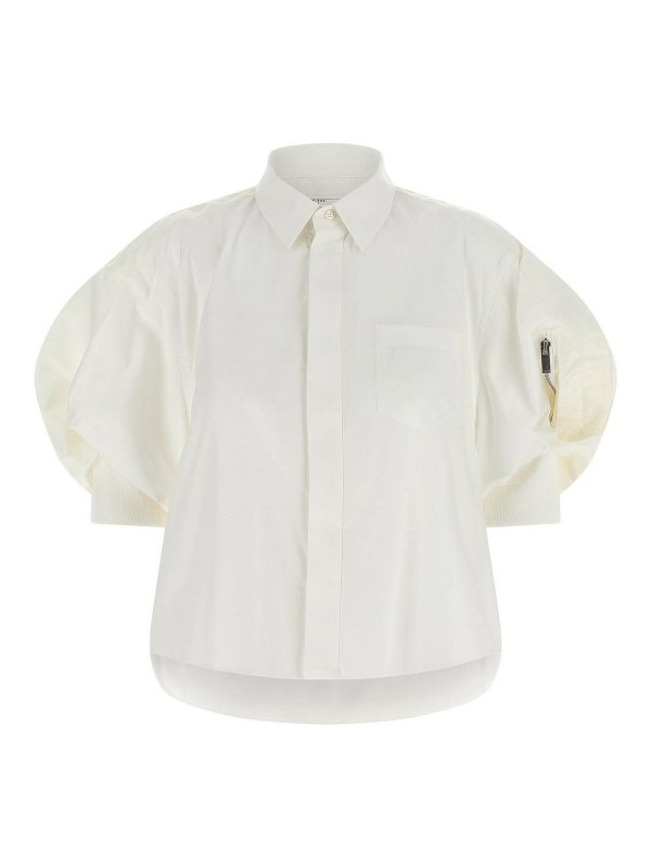 Sacai: ボンバージャケット - ボンバージャケット - 白