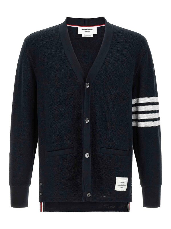THOM BROWNE: Cardigans - Cardigan - Blau