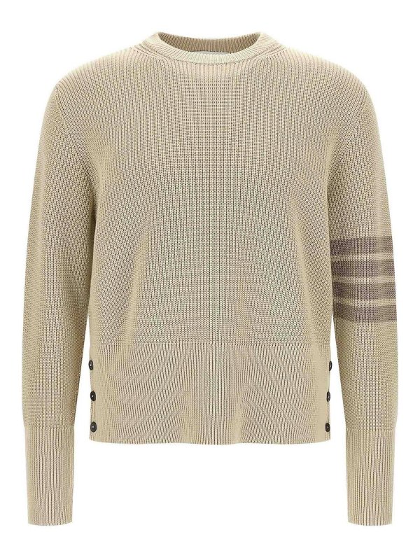THOM BROWNE: crew necks - 4Bar Sweater