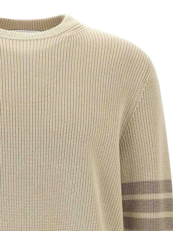 The Best Shops THOM BROWNE: crew necks - 4Bar Sweater