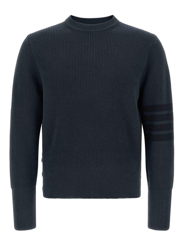 THOM BROWNE: crew necks - 4Bar Sweater