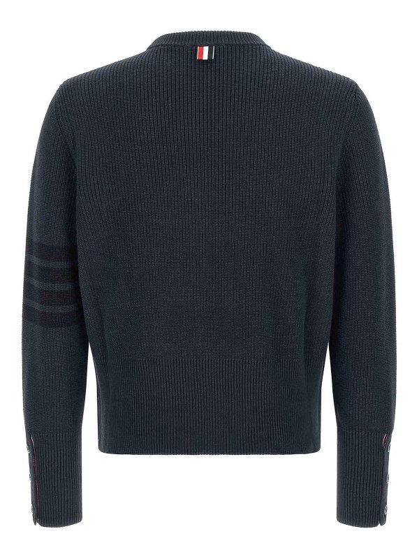 THOM BROWNE: crew necks online - 4Bar Sweater