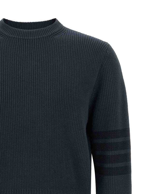 The Best Shops THOM BROWNE: crew necks - 4Bar Sweater