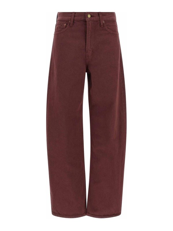 B SIDES JEANS: straight leg jeans - Leroy Mid Relaxed Bow Jeans