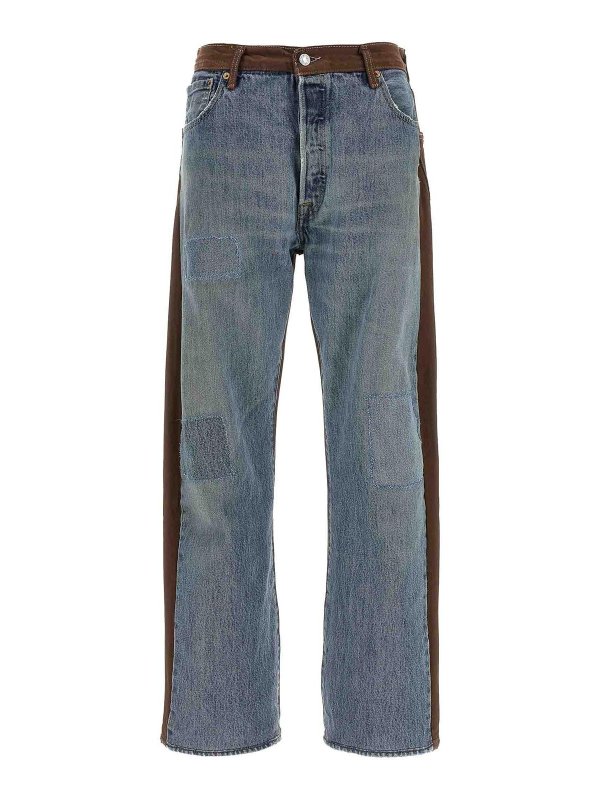 B SIDES JEANS: ストレートジーンズ - ストレートジーンズ - ブルー