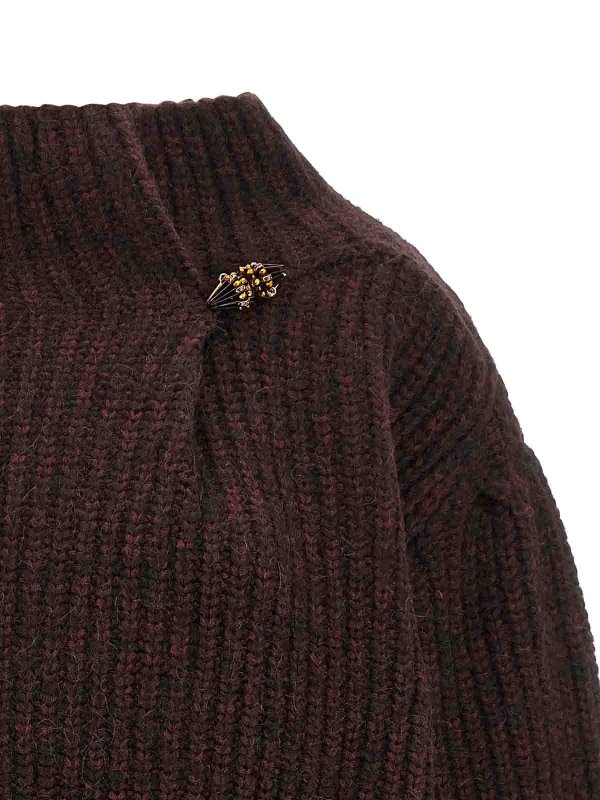 The Best Shops DRIES VAN NOTEN: Strickpullover mit Rundhalsausschnitt - Rundhalspullover - Bunt