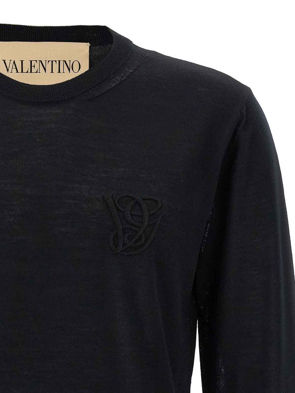 The Best Shops VALENTINO GARAVANI: crew necks - Logo Embroidery Sweater