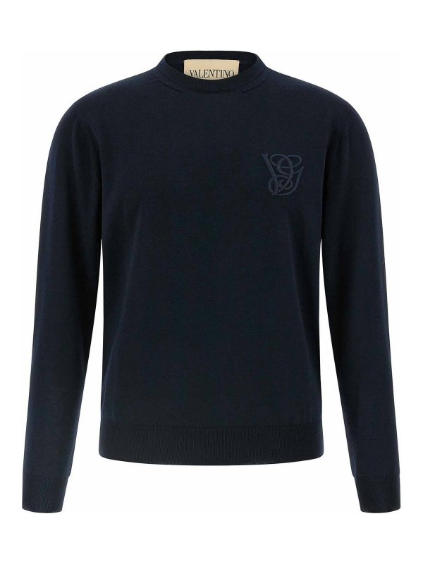 VALENTINO GARAVANI: クルーネック - クルーネック - ブルー