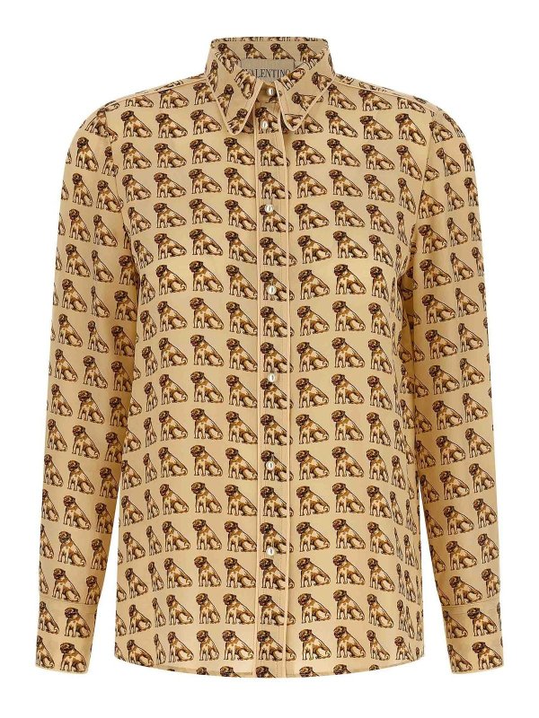 VALENTINO GARAVANI: シャツ - シャツ - ベージュ