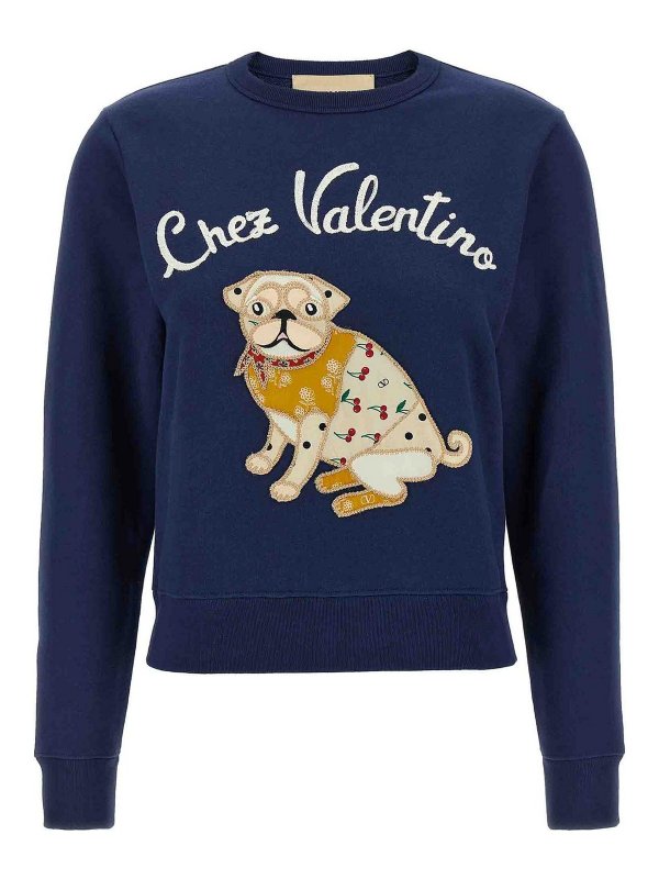 VALENTINO GARAVANI: スウェット＆セーター - スウェットシャツ/セーター - ブルー