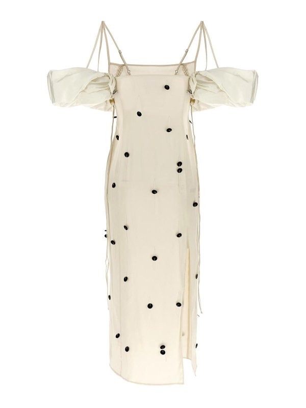 JACQUEMUS: ニーレングスドレス online - 膝丈ドレス - 白
