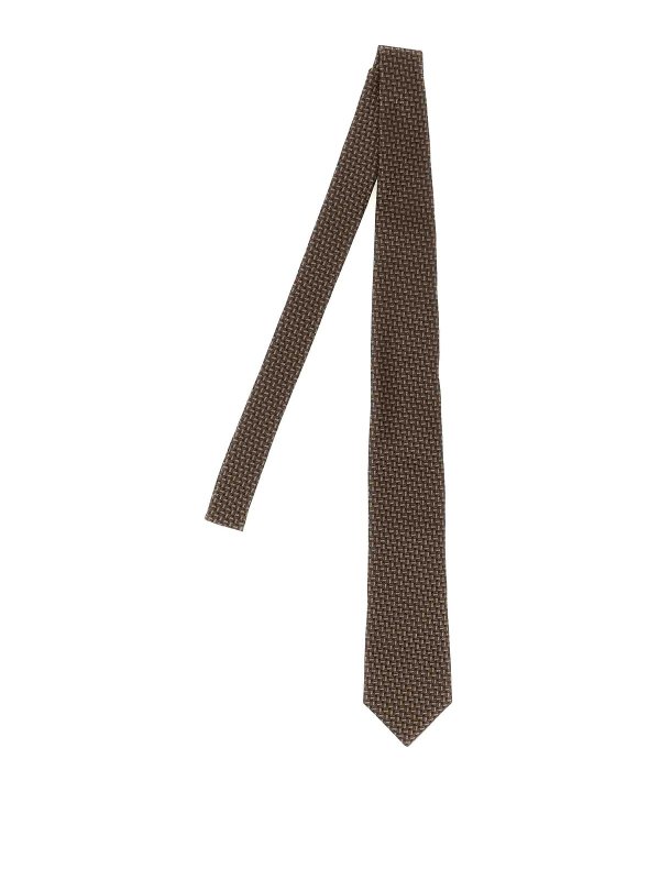 BRUNELLO CUCINELLI: ネクタイ＆蝶ネクタイ - ネクタイ - ブラウン