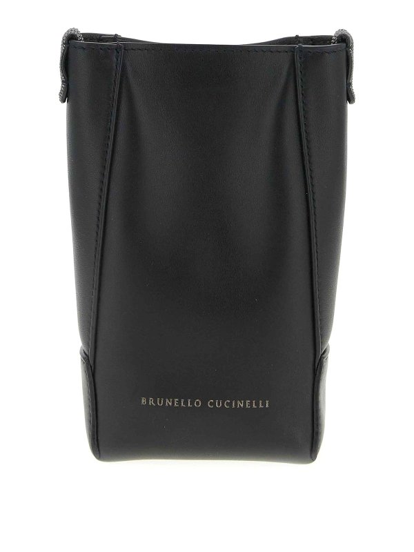 BRUNELLO CUCINELLI: Cases & Covers - Cell Phone Holder With Shoulder Strap