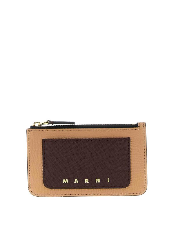 Marni: wallets & purses - Saffiano Leather Cardholder