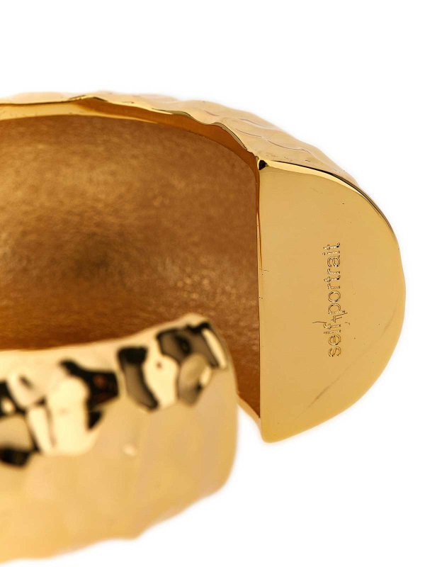 The Best Shops Self Portrait: Bracelets & Bangles - Hammered Gold Cuff Bracelet