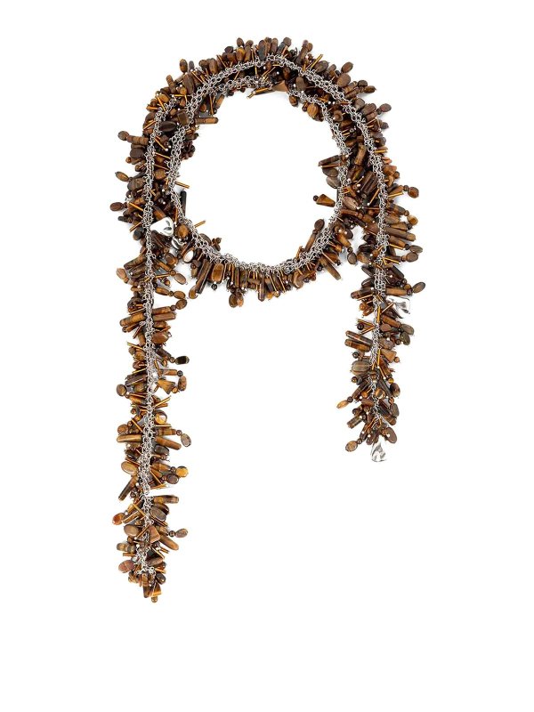 DRIES VAN NOTEN: Collane - Collana sciarpa ricamata