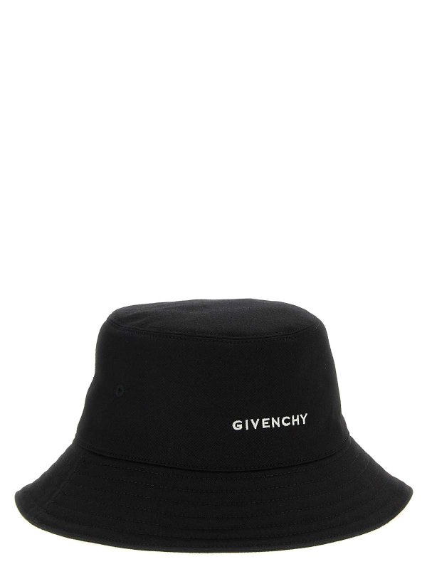 GIVENCHY: hats & caps online - Logo Embroidery Bucket Hat