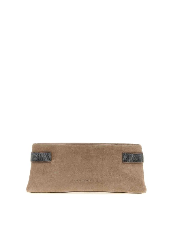 BRUNELLO CUCINELLI: クラッチバッグ - クラッチバッグ - ベージュ