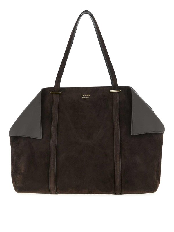 FERRAGAMO: ショルダーバッグ - ショルダーバッグ - ブラウン