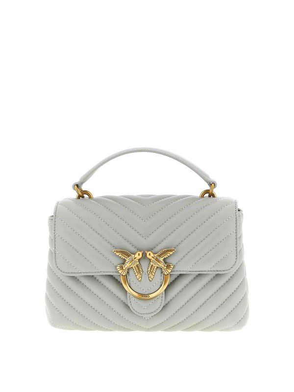 Pinko: Handtaschen - Shopper - Grau