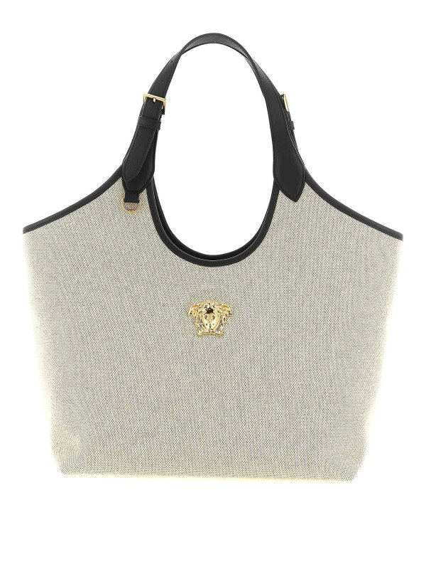 VERSACE: Handtaschen - Shopper - Beige