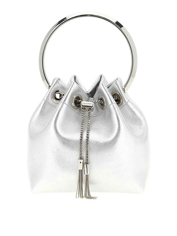 JIMMY CHOO: バケットバッグ - バケットバッグ - 銀