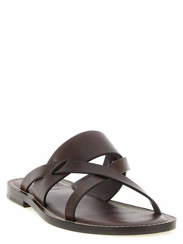 BRUNELLO CUCINELLI: sandals online - Leather Sandals