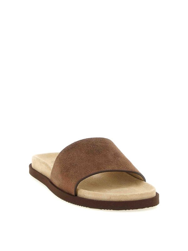 BRUNELLO CUCINELLI: flip flops online - Suede Slides
