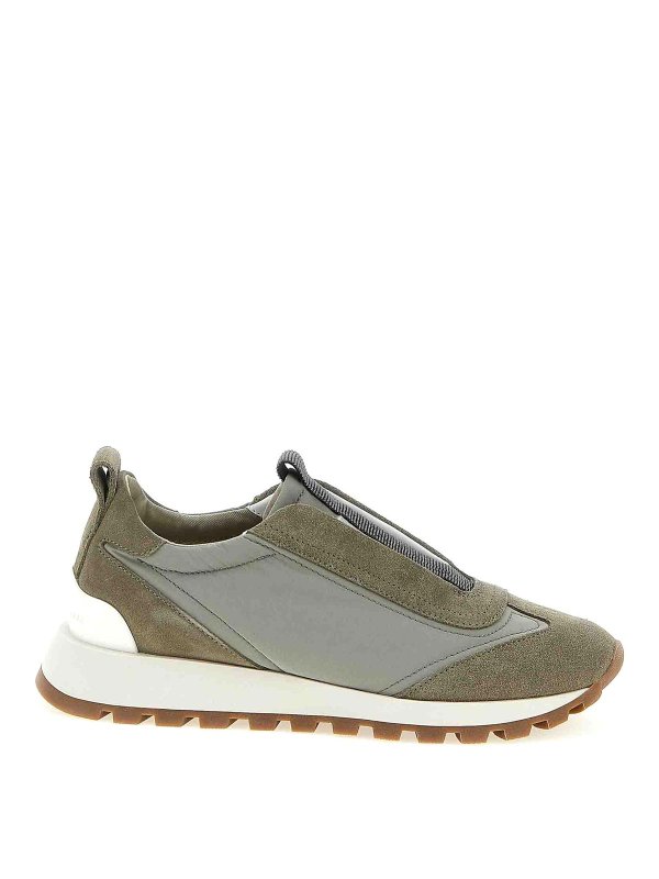 BRUNELLO CUCINELLI: Chaussures de sport - Baskets - Vert